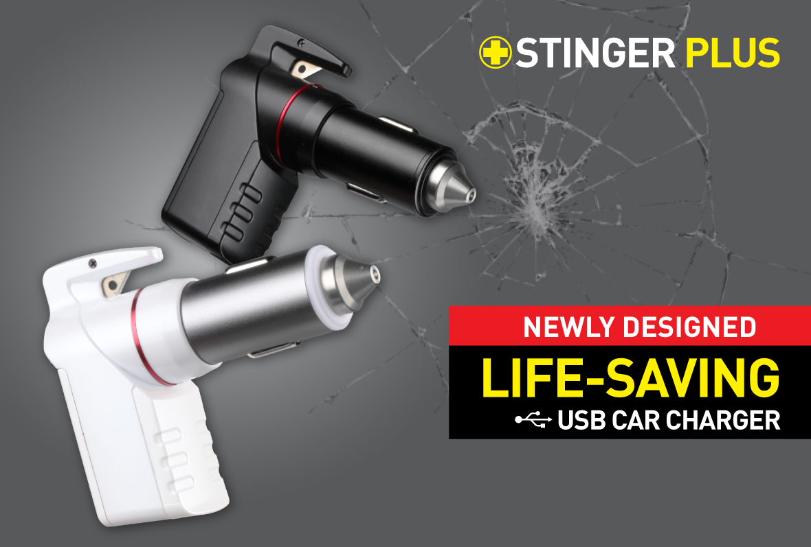 Ztylus Stinger Plus Black USB Emergency Escape EDC Tool Life-Saving Car  Charger