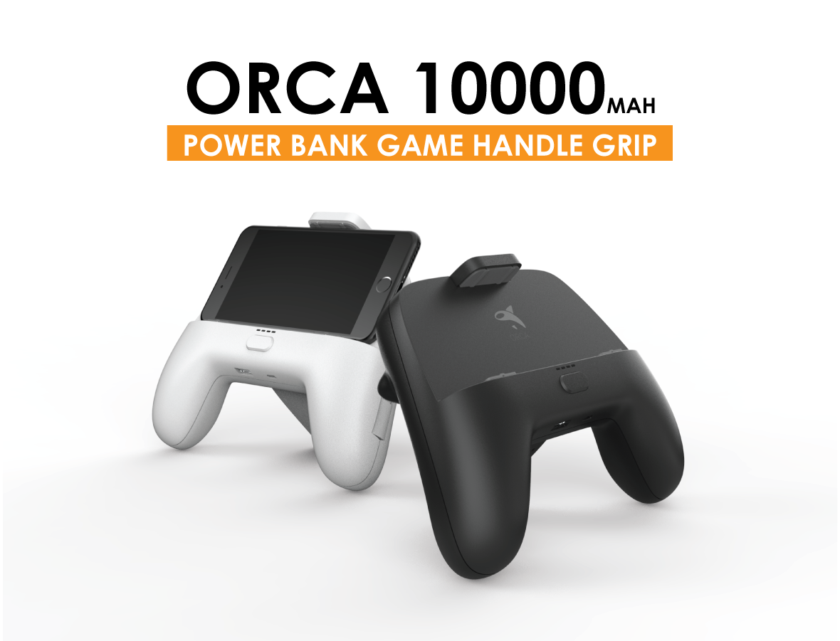 ORCA 10000 mAh Power Bank Game Handle Grip for All SmartPhone
