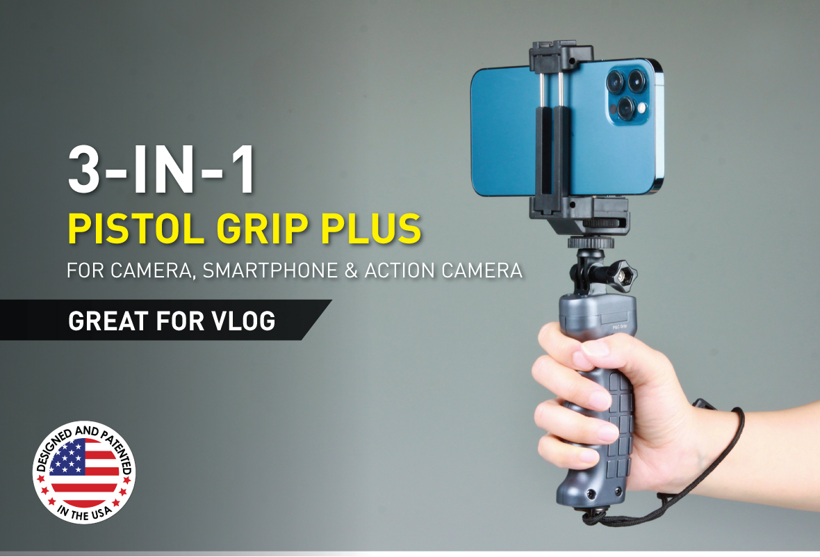 Photography & Cinema Pistol Grip Handle with Standard 1/4 Screw for DSLR Mirrorless Camera, Video Stabilizer Handle